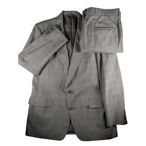 VTG Christian Dior Monsieur Suit Mens Plaid Blazer‎ 44L & Trousers 34x33 (Read)